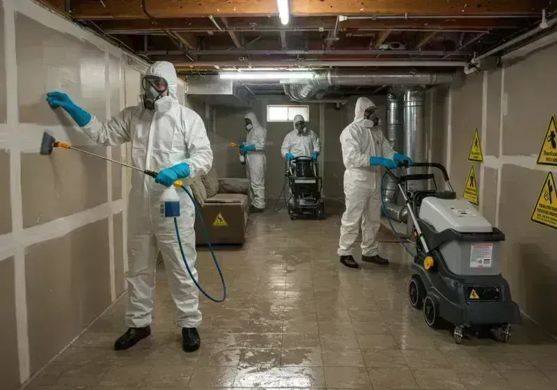 Basement Moisture Removal and Structural Drying process in Lafayette, CO